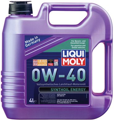 Liqui Moly Synthoil Energy 0W-40, 4л