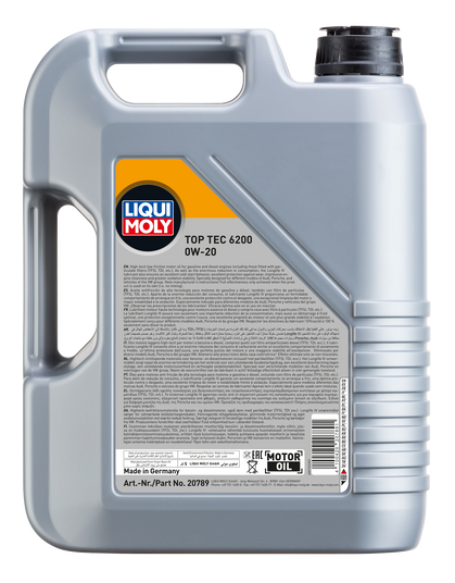 Моторное масло Liqui Moly Top Tec 6200 0W-20 купить в Украине