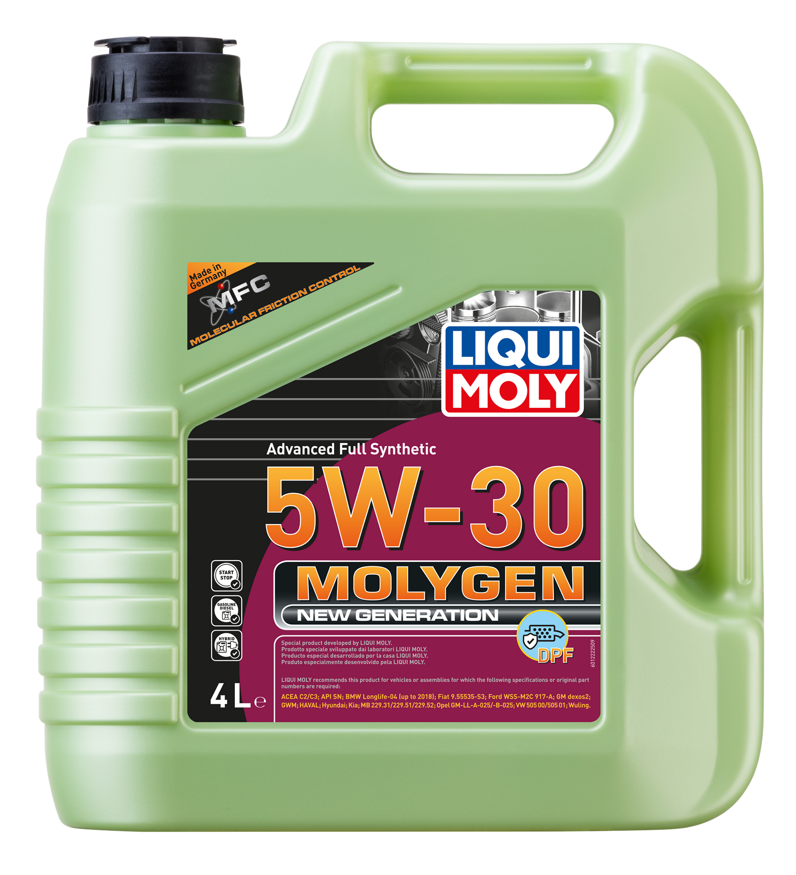Моторное масло Liqui Moly Molygen DPF 5W-30 купить в Украине