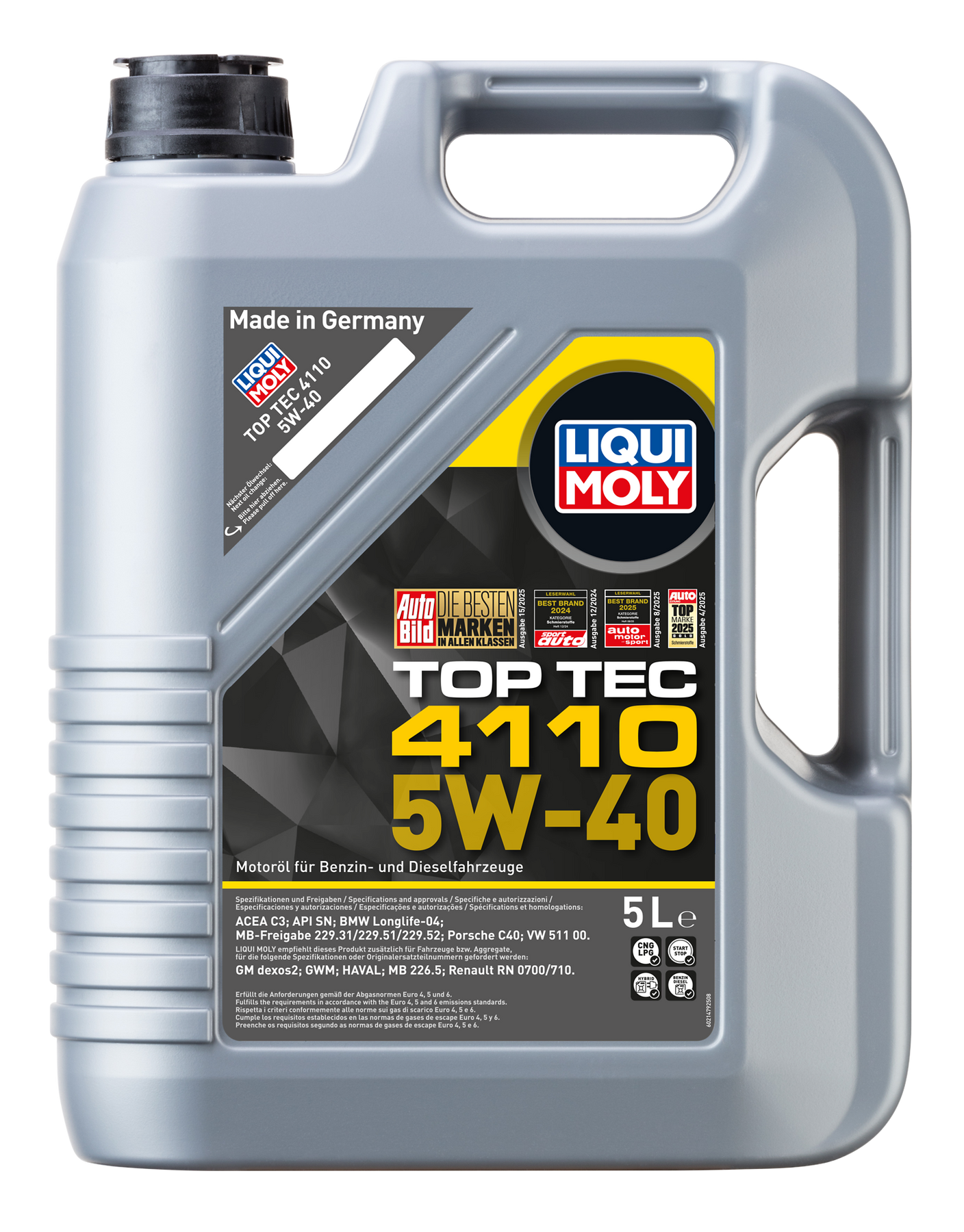 Моторне масло Liqui Moly Top Tec 4110 5W-40 купити в Україні