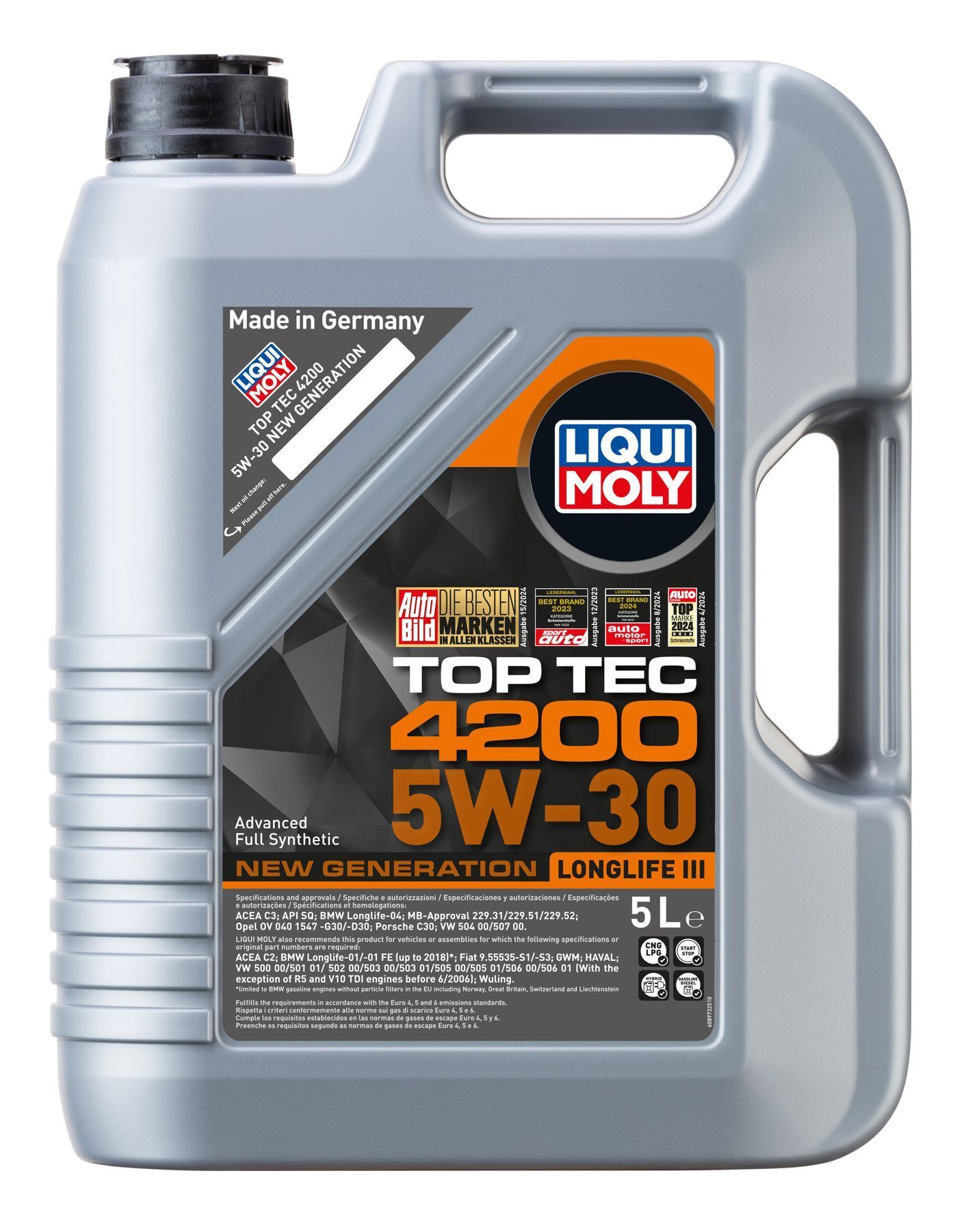 メンテナンス LIQUI MOLY TOP TEC 4200 5W-30 5L Моторное масло Liqui Moly Top Tec 4200 5W-30 купить в Украине