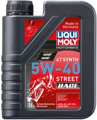 Liqui Moly Motorbike 4T Synth Street Race 5W-40, 1л
